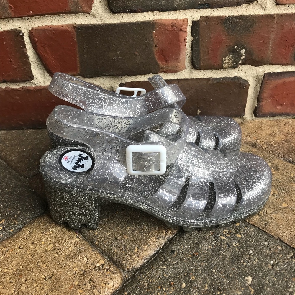 Juju jelly glitter heeled sandals